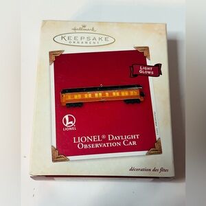 Hallmark Keepsake 2003 ~ Lionel Daylight Observation Car